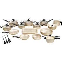 Conjunto Panelas Alumínio Antiaderente 17 Peças Marfin Imperial com Panela Pressão 2L Conjunto Panelas Alumínio Antiaderente 17 Peças Marfin Imperial com Panela Pressão 2L