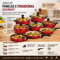 Conjunto Panelas Antiaderente 10 Peças Teflon Várias Cores Cor:Vanilha Conjunto Panelas Antiaderente 10 Peças Teflon Várias Cores Cor:Vanilha