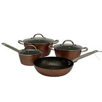 Conjunto Panelas Antiaderente 4Pç Mimo Martelado Indução