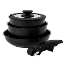 Conjunto panelas brinox 10 peças c.l fit cabo removível 4835/101 cerâmica