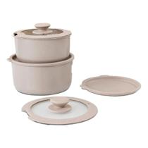 Conjunto panelas brinox 10 peças c.l fit cabo removível 4835/101 cerâmica