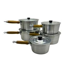 Conjunto Panelas Cabo Pequenas 5 Pças Alumínio Grosso