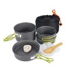 Conjunto Panelas Camping Pesca Praia Compacto 10 Pçs