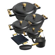 Conjunto Panelas Ferro Mineira 7 Peças - Durável e Versátil Conjunto Panelas Ferro Mineira 7 Peças - Durável e Versátil