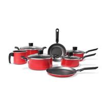Conjunto Panelas Garlic Vermelho7 Peças 7001/101 Brinox