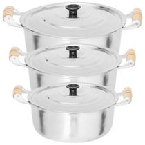 Conjunto Panelas Grande Alumínio Fundido Grosso 30 32 34 Cm