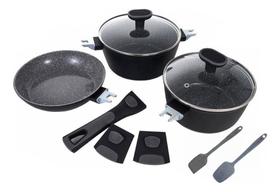 Conjunto Panelas In Versat Cook Cabos Removíveis Mimo Style 5 Pçs Indução Pode ir ao forno