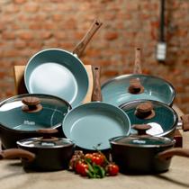 Conjunto Panelas Kitchen Show Antiaderente Cerâmica Kitchen Show 12 Peças Conjunto Panelas Kitchen Show Antiaderente Cerâmica Kitchen Show 12 Peças