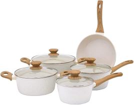 Conjunto Panelas Marmol 5 Pçs Indução Cerâmica Mimo Style Conjunto Panelas Marmol 5 Pçs Indução Cerâmica Mimo Style