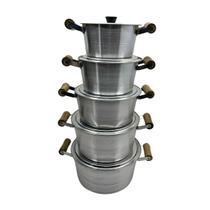 Conjunto Panelas Pequenas Alça 5 Pças Alumínio Grosso