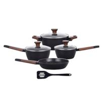 Conjunto Panelas Studio Cook Marmol 05 Pecas Inducao