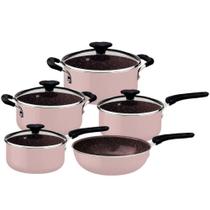 Conjunto Panelas Tramontina 28799 Tunis Alumínio Com Revestimento Interno Cerâmico 5 Peças Conjunto Panelas Tramontina 28799 Tunis Alumínio Com Revestimento Interno Cerâmico 5 Peças