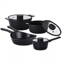 Conjunto Panelas Vulkan Cerâmica Indução Neoflam Preto Conjunto Panelas Vulkan Cerâmica Indução Neoflam Preto