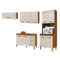 Conjunto Paneleiro 4 Portas Balcão com Tampo Aéreo 2 Portas e 1 Aéreo Basculante Conjunto Paneleiro 4 Portas Balcão com Tampo Aéreo 2 Portas e 1 Aéreo Basculante