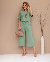 Conjunto Pantacourt Manga Grace - Linha Best seller basic em malha Visco lycra gramatura 280 - Anti-pilling