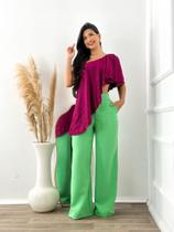 Conjunto pantalona calça e bata 38/40 alfaiataria