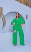 Conjunto Pantalona Cropped Verde