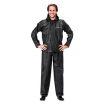 Conjunto Pantaneiro de Chuva PVC Pescador - Preto