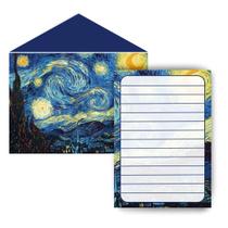 Conjunto Papel de Carta + Envelope Van Gogh Noite Estrelada