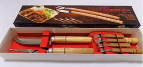 Conjunto Para Aperitivo C/ 6 Pçs Em Aço Inox - madefer inox Conjunto Para Aperitivo C/ 6 Pçs Em Aço Inox - madefer inox