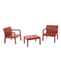 Conjunto Para Área Externa Maldivas com 2 Poltronas, 1 Mesa