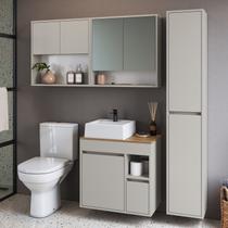 Conjunto para Banheiro 148cm com 4 Peças Gabinete Suspenso com Cuba Bangladesh