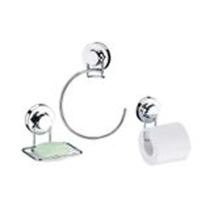 Conjunto Para Banheiro 3 Peças Aço Cromado Future Conjunto Para Banheiro 3 Peças Aço Cromado Future