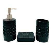Conjunto Para Banheiro 3 Peças Bancada Pia Organização Modelo:PequimCor:Preto Conjunto Para Banheiro 3 Peças Bancada Pia Organização Modelo:PequimCor:Preto