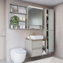 Conjunto para Banheiro 5 Peças com Iluminação em Led e Cuba 156cm Cb.bn8005