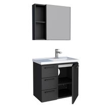 Conjunto Para Banheiro Aço Ameixa 60 Cozimax Preto Conjunto Para Banheiro Aço Ameixa 60 Cozimax Preto