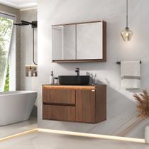 Conjunto Para Banheiro Adelaide 90cm Suspenso Sem Cuba - Fabribam