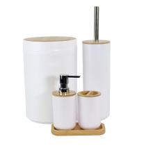 Conjunto Para Banheiro C/5Pçs Branco Life - Mood Conjunto Para Banheiro C/5Pçs Branco Life - Mood