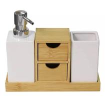 Conjunto para Banheiro c/ gaveta Mimo Style 5 Peças