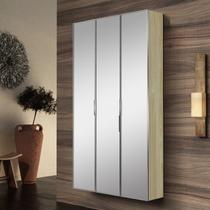 Conjunto para Banheiro com 3 Armários Verticais com Portas Espelhada Conjunto para Banheiro com 3 Armários Verticais com Portas Espelhada