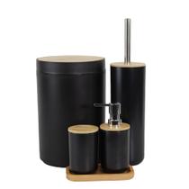 Conjunto para Banheiro com 5 Peças Preto Life - Mood Conjunto para Banheiro com 5 Peças Preto Life - Mood