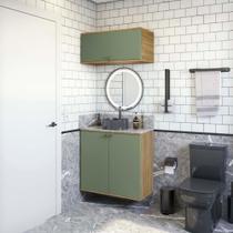 Conjunto para Banheiro com Basculante Kappesberg Celeste 2 Peças Nogueira/Verde 80cm Conjunto para Banheiro com Basculante Kappesberg Celeste 2 Peças Nogueira/Verde 80cm