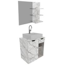 Conjunto Para Banheiro Com Cuba E Espelho Marmore Branco Conjunto Para Banheiro Com Cuba E Espelho Marmore Branco