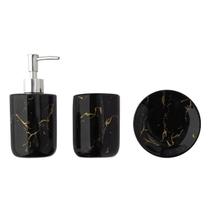 Conjunto para Banheiro com Dispenser Saboneteira Porta Escovas de Dente e Porta Sabonete Conjunto para Banheiro com Dispenser Saboneteira Porta Escovas de Dente e Porta Sabonete