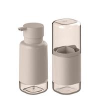 Conjunto para Banheiro Dual em Plástico Bege com 2 Peças - Ou