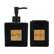 Conjunto Para Banheiro Em Cerâmica Bath Com 2 Peças Mimo Style