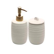 Conjunto Para Banheiro Em Cerâmica Duna Com 2 Peças Wolff Conjunto Para Banheiro Em Cerâmica Duna Com 2 Peças Wolff