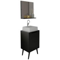 Conjunto Para Banheiro Gabinete Com Cuba e Espelheira Preto BN3630x41x42 Tecno Mobili Conjunto Para Banheiro Gabinete Com Cuba e Espelheira Preto BN3630x41x42 Tecno Mobili