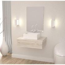Conjunto para Banheiro Gabinete com Cuba Q32 600W Metrópole Branco/Snow Conjunto para Banheiro Gabinete com Cuba Q32 600W Metrópole Branco/Snow