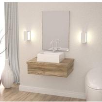 Conjunto para Banheiro Gabinete com Cuba Q32 e Espelheira 601W Metrópole Compace