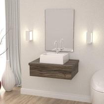 Conjunto para Banheiro Gabinete com Cuba Q32 e Espelheira 601W Metrópole