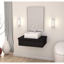 Conjunto para Banheiro Gabinete com Cuba Q32 e Espelheira 601W Metrópole