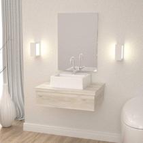 Conjunto para Banheiro Gabinete com Cuba Q32 e Espelheira 601W Metrópole