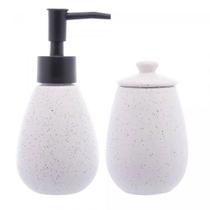 Conjunto para Banheiro Granilite Branco em Cerâmica com 2 Peças - Wolff