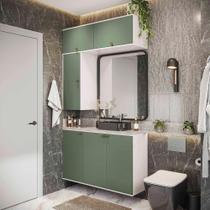 Conjunto para Banheiro Kappesberg Celeste 4 Peças Branco/Verde 120cm Conjunto para Banheiro Kappesberg Celeste 4 Peças Branco/Verde 120cm