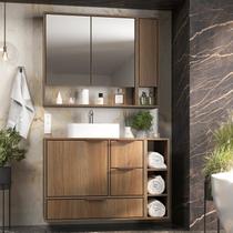 Conjunto para Banheiro Modulado 802 100cm Prime Yescasa Marrom/Noce